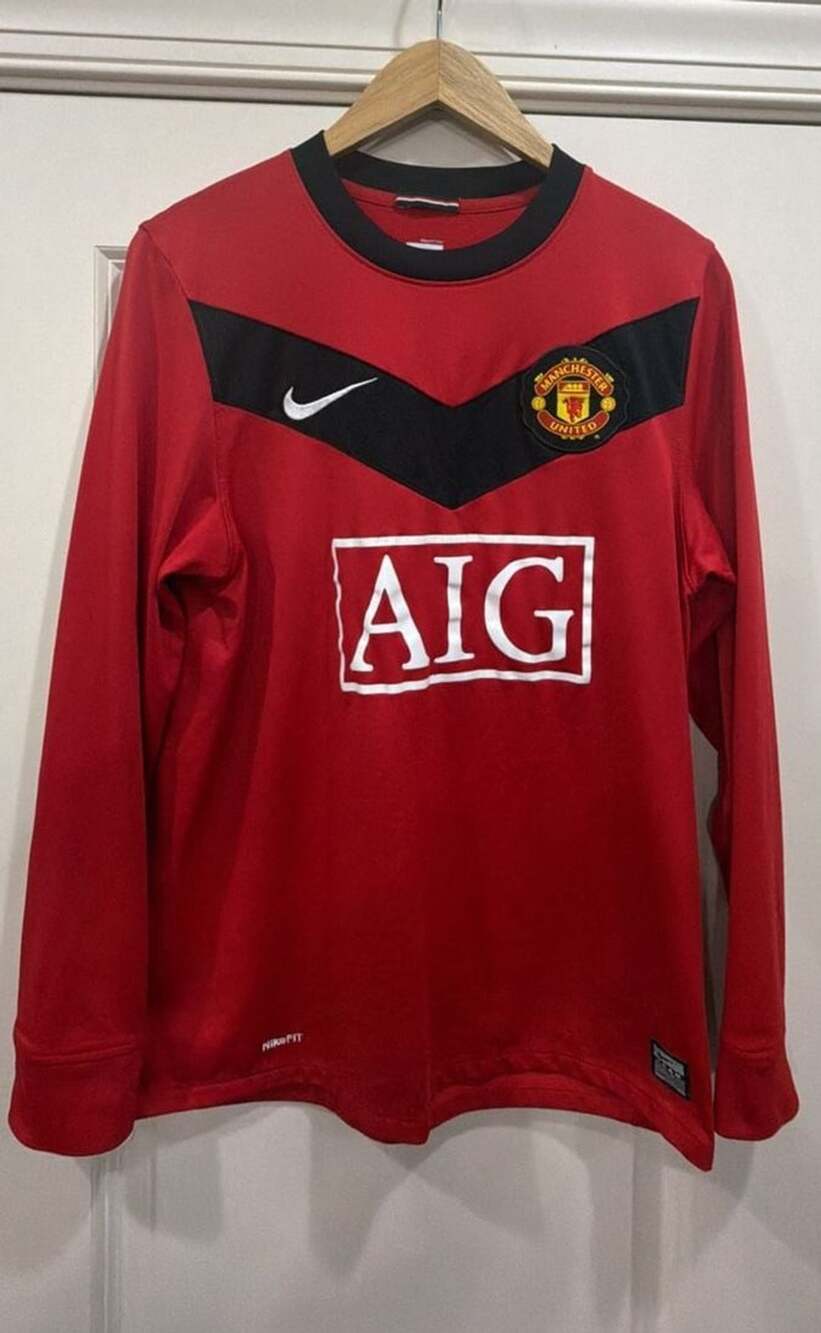 Nike Manchester United 2009-2010 Home Long Sleeve Jersey Size S